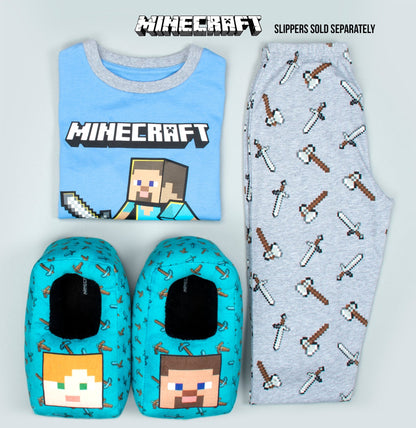 Pyjama Minecraft – bleu & gris