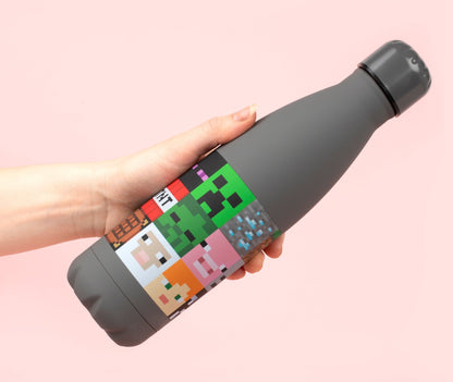 Gourde en acier inoxydable – Minecraft 550 ml – gris