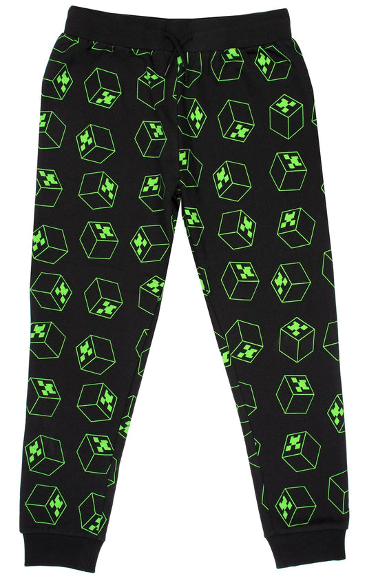 Pantalon de jogging Minecraft – noir & vert Pattern