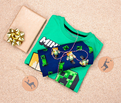 Pyjama Minecraft – vert & bleu
