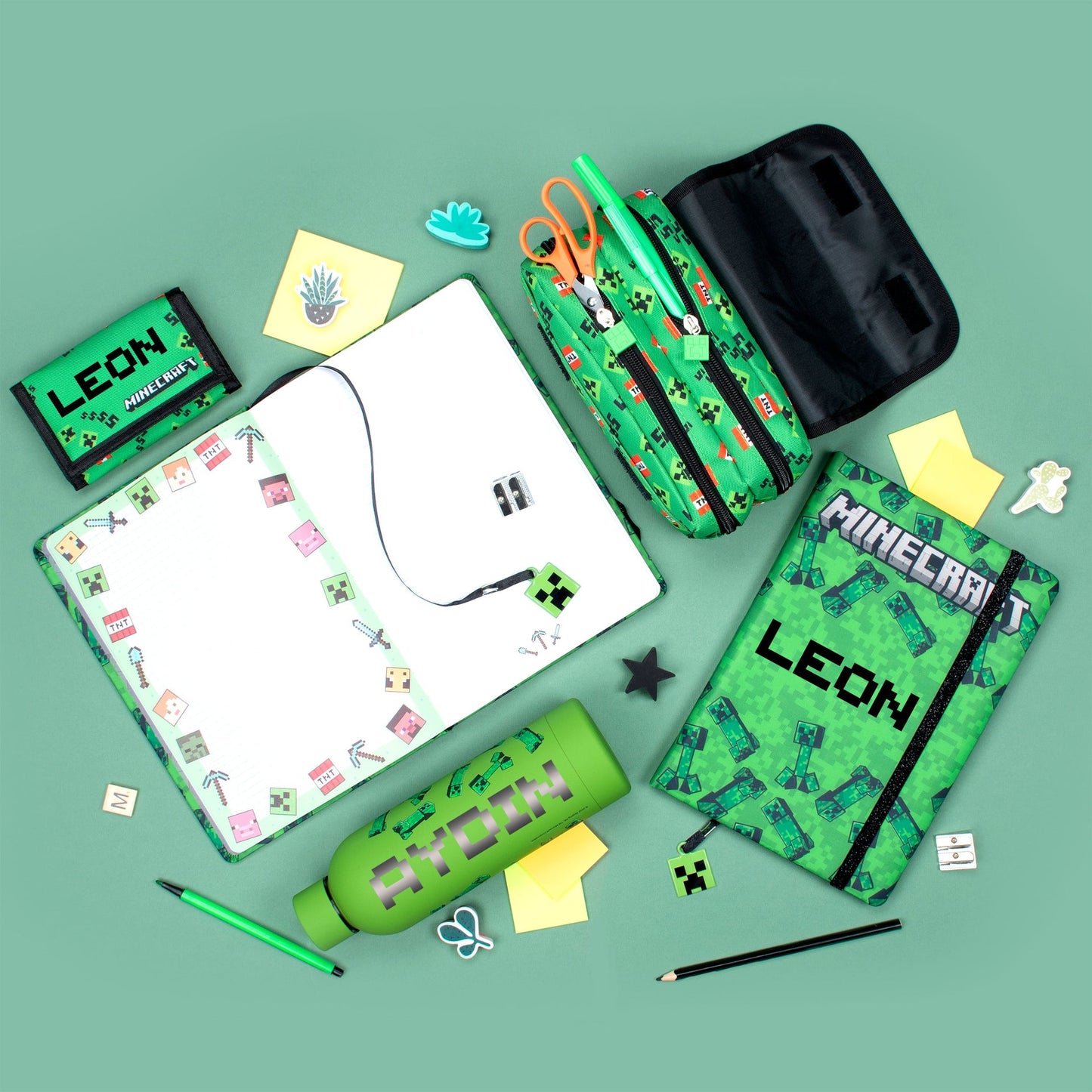 Carnet – Minecraft – vert