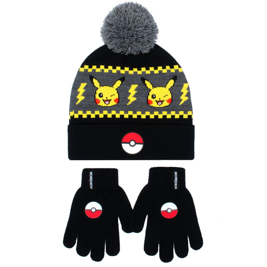 Ensemble bonnet et gants – Pikachu set