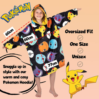 Sweat plaid oversize – Pokemon Oversized Blanket