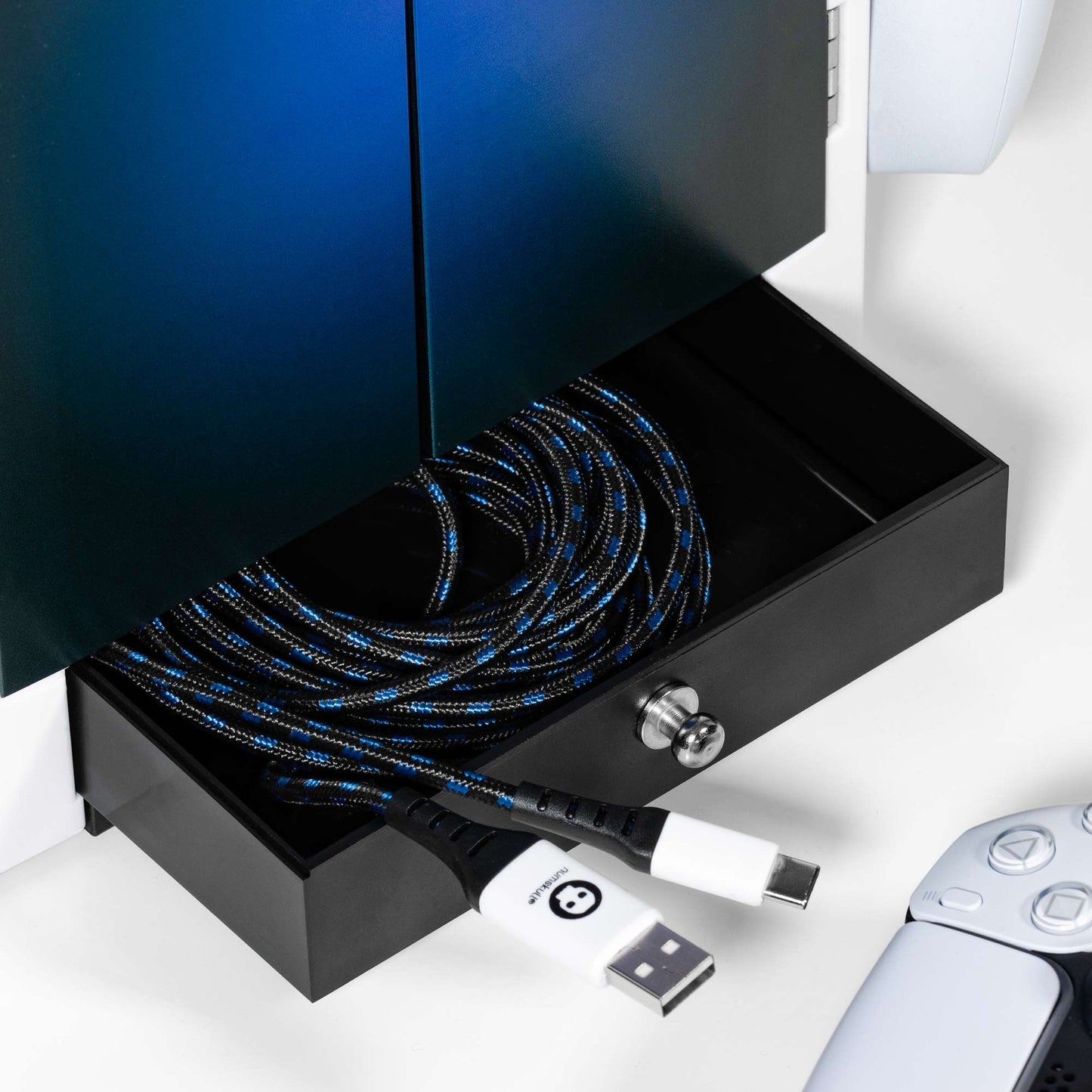 PS5 Gaming Locker Inspiration - Blue and White
