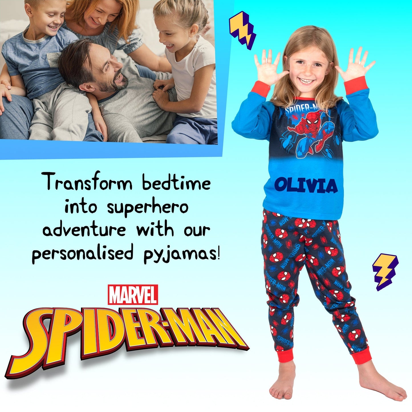 Pyjama – Marvel Spider-Man Christmas -bleu