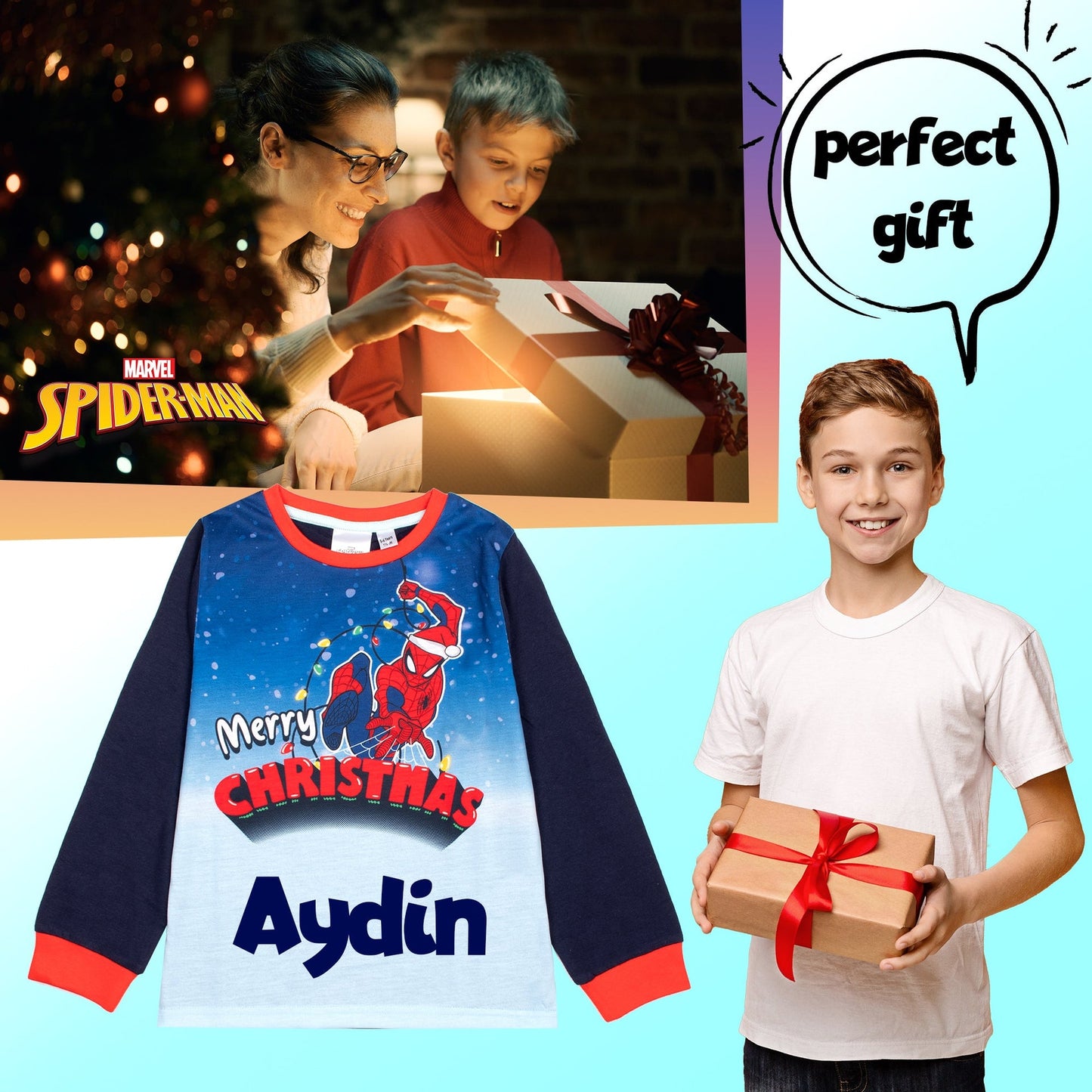 Pyjama – Marvel Spider-Man Christmas – Dark bleu