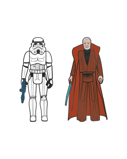 Pin-Set Star Wars 1.4 – Stormtrooper und Obi-Wan