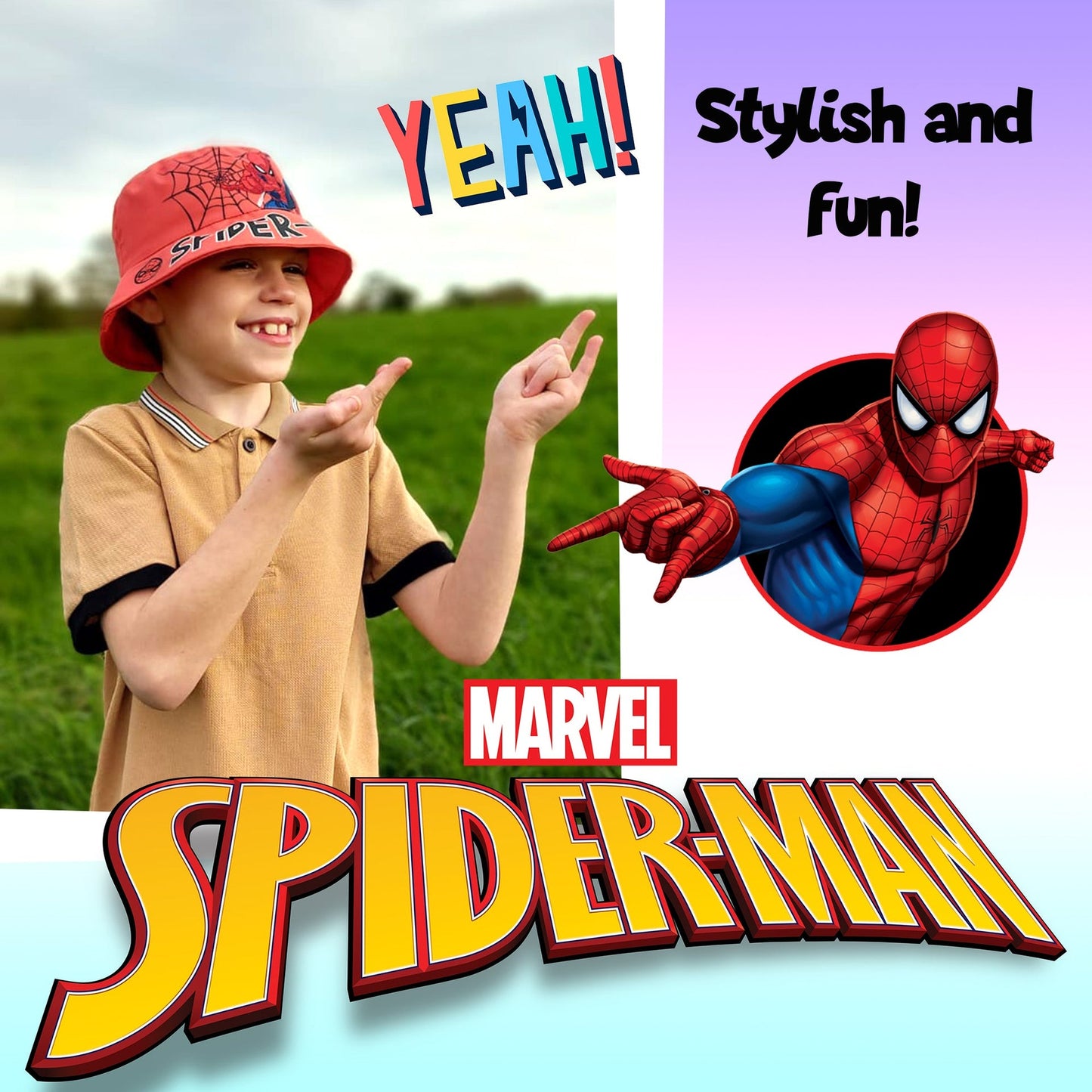 Casquette enfant – Spider-Man rouge Bucket Hat