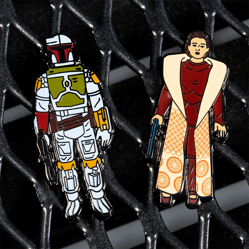 Pin-Set Star Wars 1.11 – Boba Fett und Leia Organa (Bespin-Kleid)