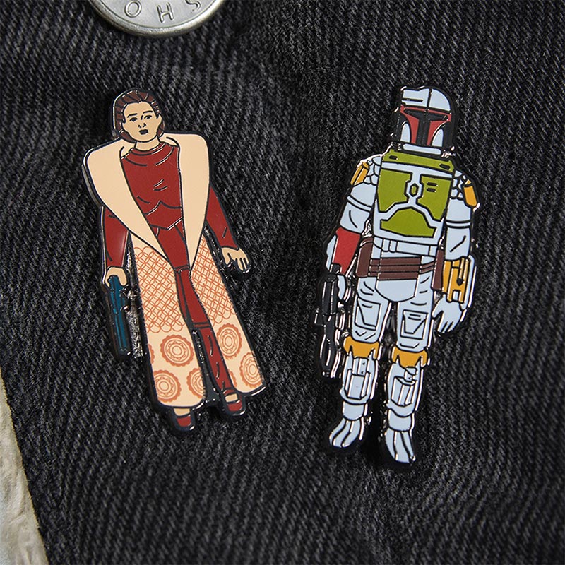 Pin-Set Star Wars 1.11 – Boba Fett und Leia Organa (Bespin-Kleid)