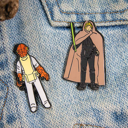Pin's Star Wars Set 1.26 – Admiral Ackbar und Luke Skywalker (Jedi-Ritter-Outfit)