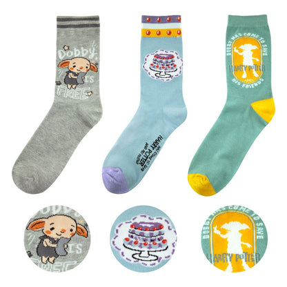 Packen Sie 3 Paar Harry-Potter-Socken – Dobby 