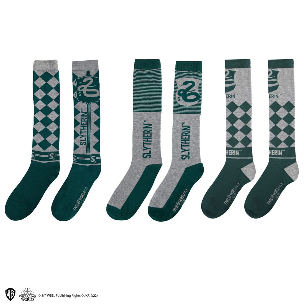 Pack 3 paires de Chaussettes Harry Potter - Serpentard