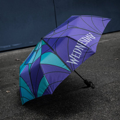 Wednesday Folding Umbrella - Stained Glass