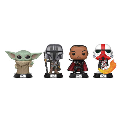 Pack 4 Star Wars figurines: Mandalorian Holiday