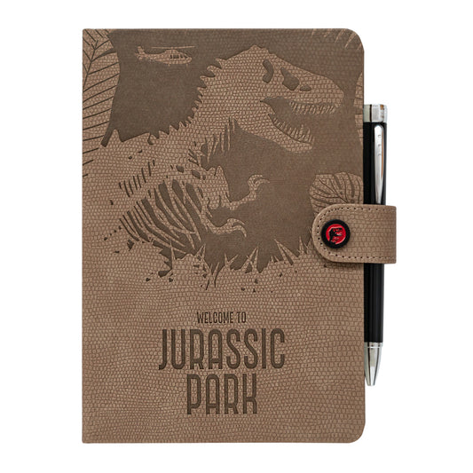 JURASSIC PARK Welcome Notebook avec Stylo à Bille Lumineux Format A5 | Carnet Jurassic Park