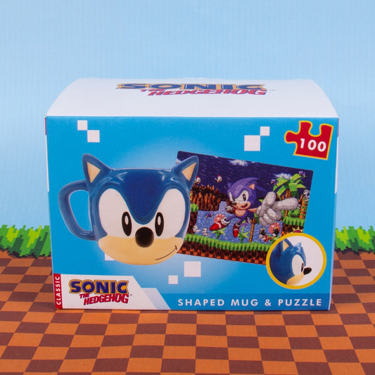 SONIC Pack Cadeau Mug 3D 300ml + Puzzle 100 Pc Fizz Creations