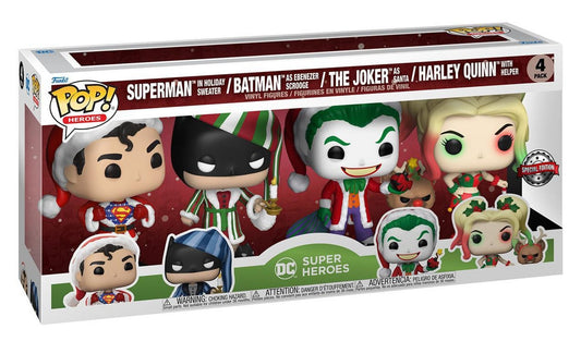 DC POP Super Heroes Holiday 4 PACK Sp. Edition