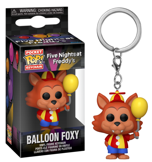 FNAF SECURITY BREACH Pocket Pop Keychains Balloon Foxy