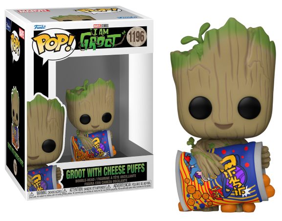 I AM GROOT POP N° 1196 Groot with Cheese Puffs Funko