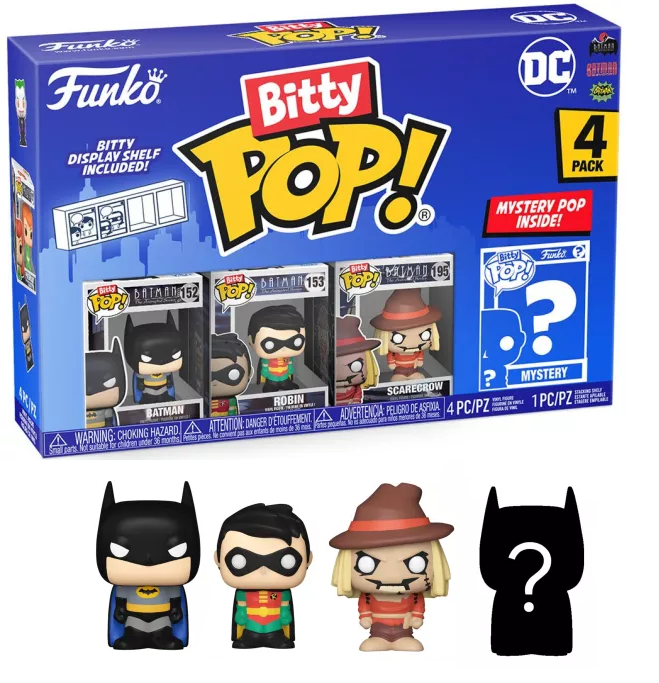 DC Bitty Pop 4 Pack 2.5cm Batman