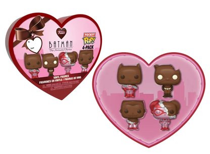 DC Pocket Pop Keychains 4 Pack- Saint-Valentin (Chocolat)