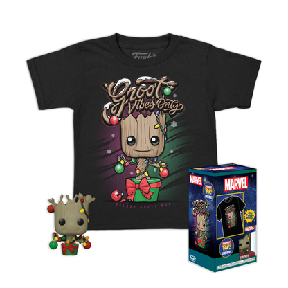 LES GARDIENS DE LA GALAXIE Pocket POP Holiday Groot + T-shirt (XL)