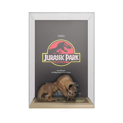 Jurassic Park Funko POP! Movie Poster et figurine Tyrannosaurus Rex & Velociraptor | Dinosaure figurine Funko
