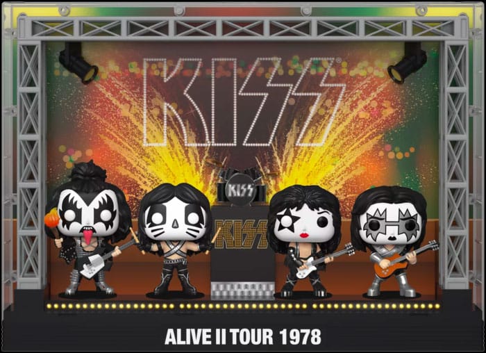 Kiss pack 4 figurines Funko POP! Moments DLX Alive II 1978 Tour | KISS figurine POP Funko